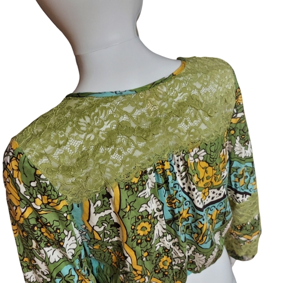Anthropologie Tiny Long Sleeve Printed V Neck Wrap Top - Picture 7 of 16